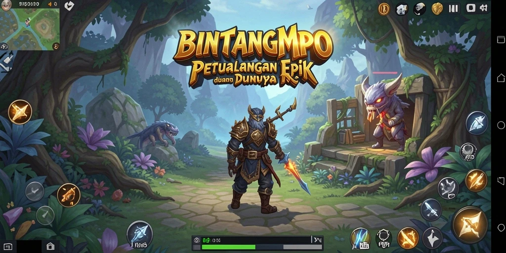 Screenshot menampilkan karakter utama dalam misi RPG yang menegangkan.