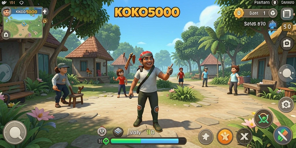 Tampilan gameplay KOKO5000 yang seru dan menarik.