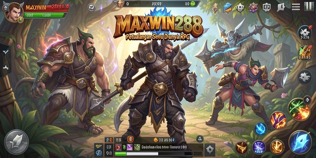 Tampilan gameplay yang mendebarkan di <strong>MAXWIN288</strong> dengan aksi RPG yang penuh warna.