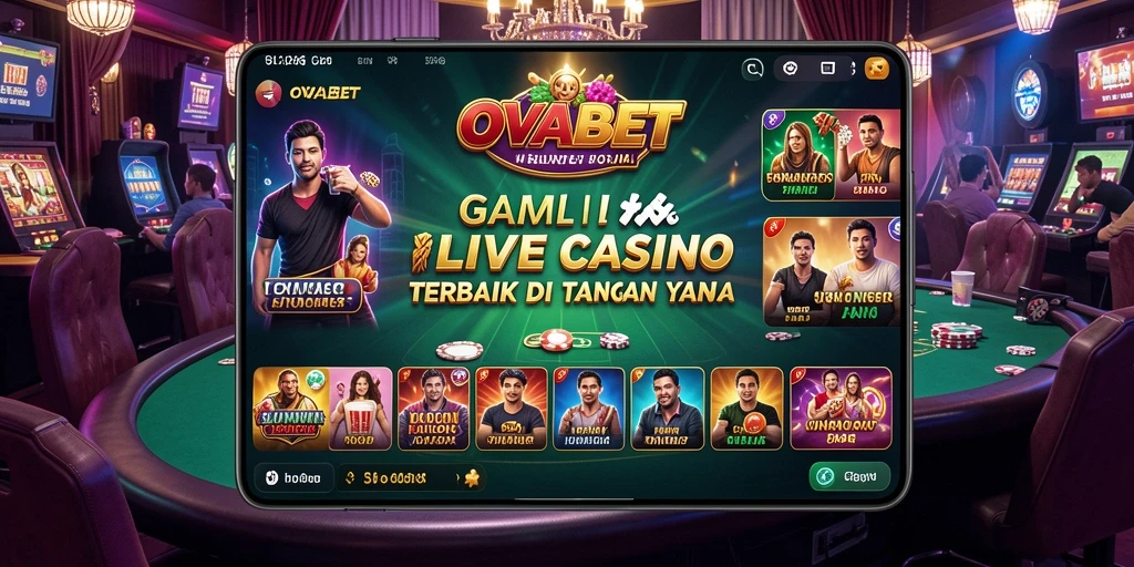 Tampilan gameplay Live Casino yang menghibur dan interaktif di OVABET.