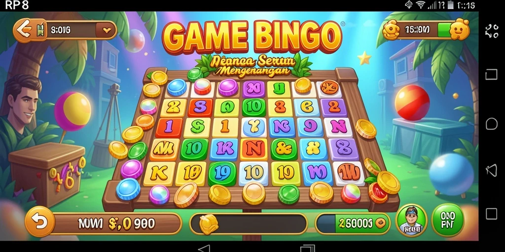 Tampilan gameplay Bingo yang menarik dan interaktif di RP8.