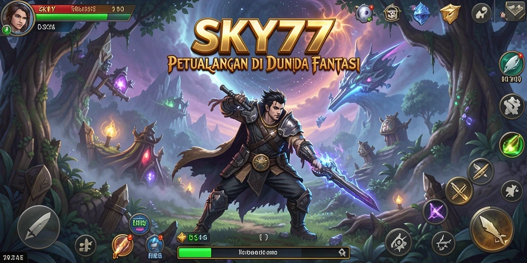 Gambaran gameplay menegangkan dalam dunia petualangan SKY77.