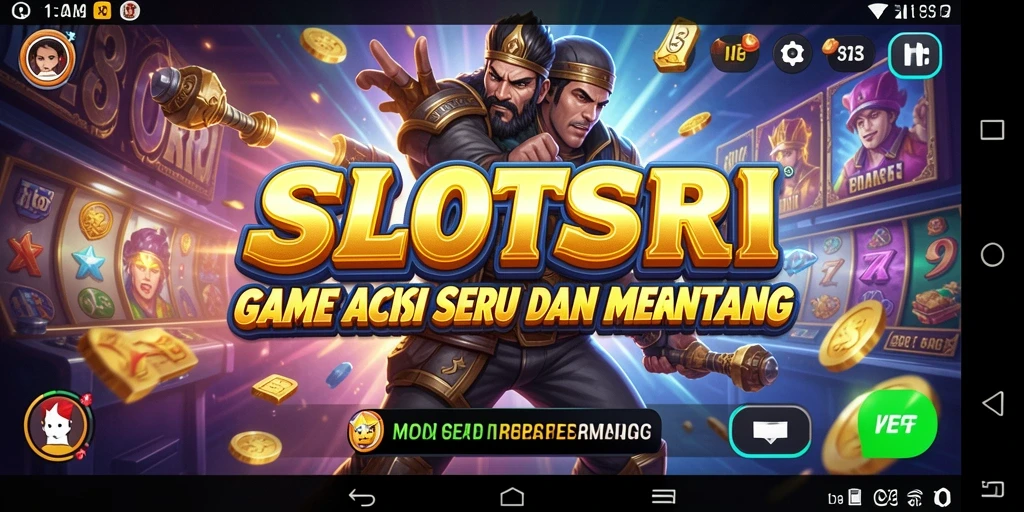 Screenshot SLOTSRI menampilkan aksi menegangkan dalam game.